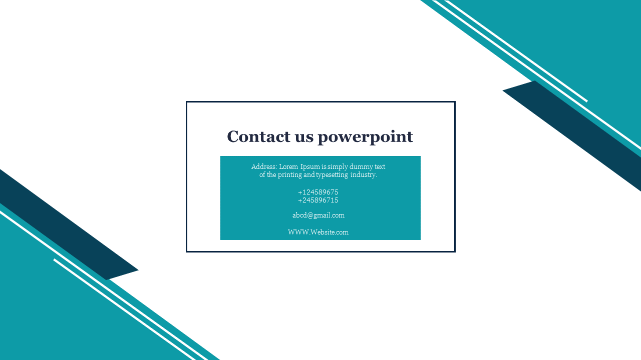 Download Our Editable Contact Us PPT and Google Slides